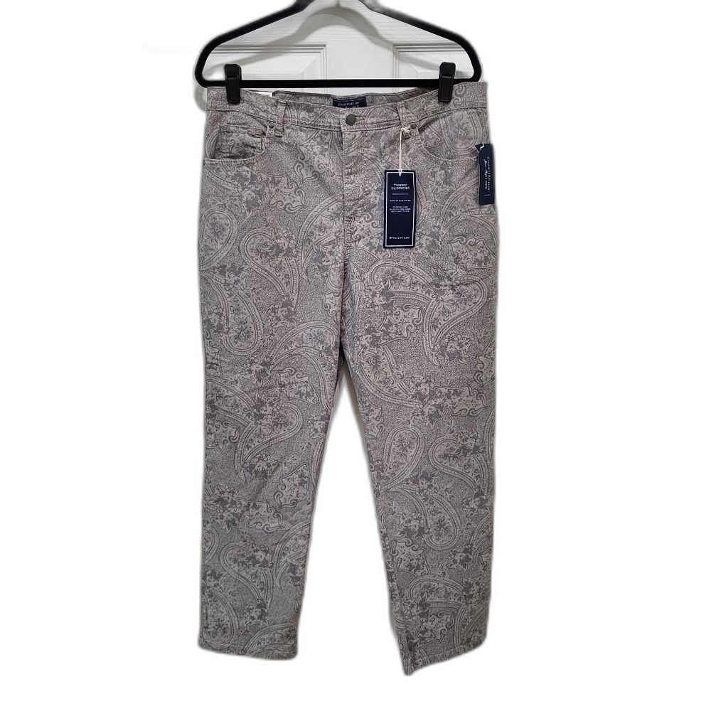 2/$30 NEW Tummy Slimming Grey Printed Jeans - 16P